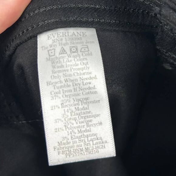 Everlane The Way High Skinny Jean Black Sz 28 Regular NEW - Picture 10 of 10